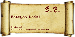 Bottyán Noémi névjegykártya