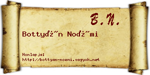Bottyán Noémi névjegykártya